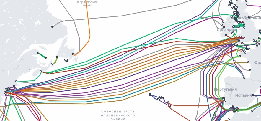 Карта подводных кабелей, TeleGeography