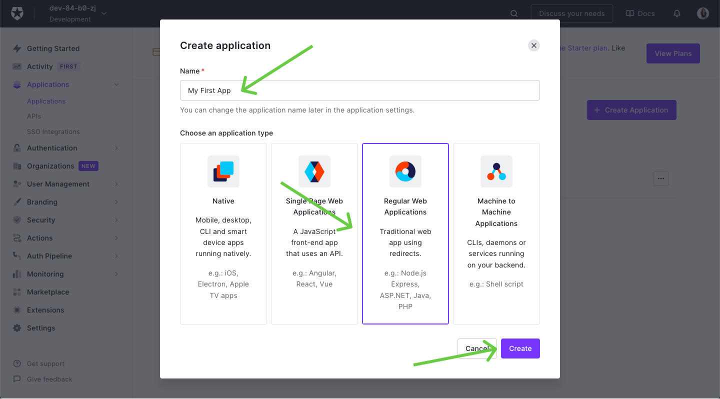 Настройки проекта в Auth0