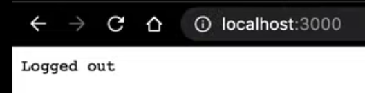 Вышли из учётной записи на localhost:3000